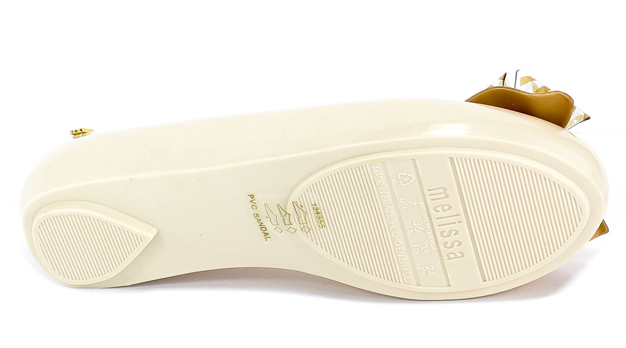 Baleriny Letnie Melissa 32716 50851 Beige/Gold Beż