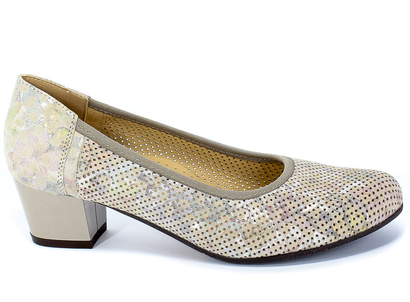 Czółenka Letnie Galant 168 Beż Sz Skóra