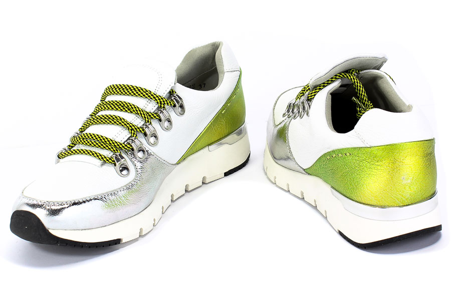 Półbuty Caprice 9-23705-24 170 White/Lime Skóra
