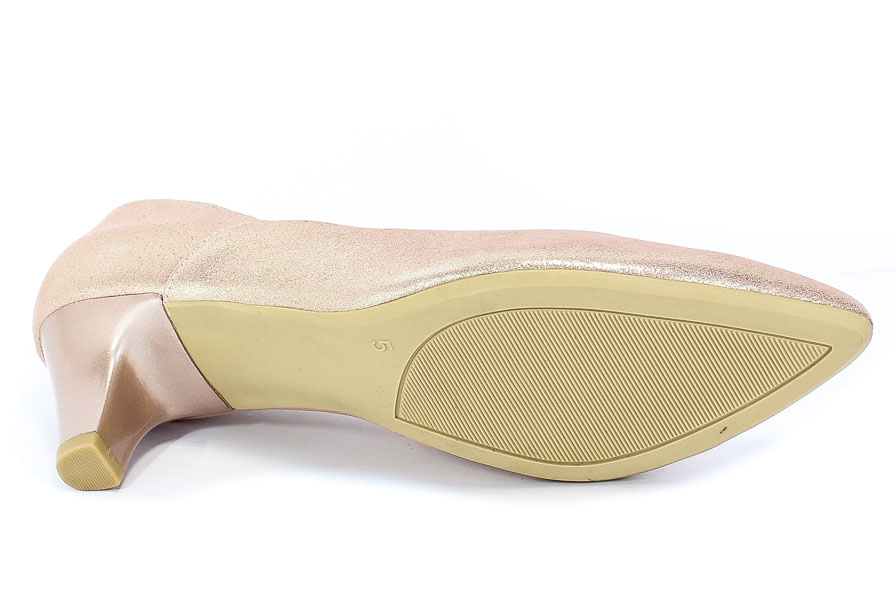 Czółenka Caprice 9-22401-24 510 Rose Metallic Róż Skóra