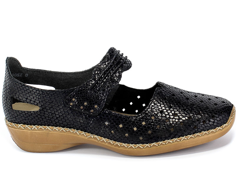 Sandały Rieker 41337-14 Blue Granatowy Skóra