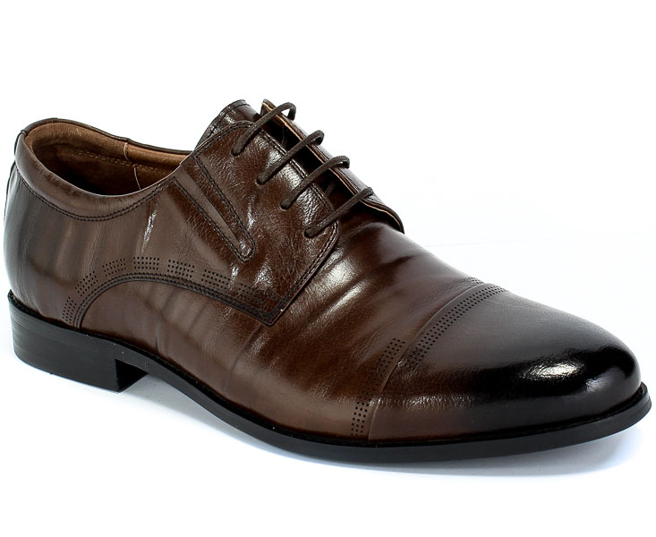 Półbuty Brooman John Doubare Y66701-433 Coffee Brąz Skóra