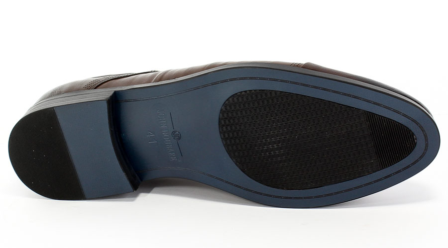 Półbuty Brooman John Doubare Y66701-433 Coffee Brąz Skóra