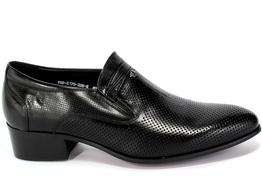 Półbuty Letnie Brooman John Doubare YGD-Z179-326-2 Black Czarny Skóra