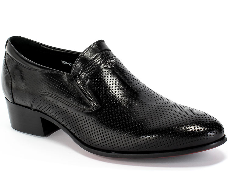 Półbuty Letnie Brooman John Doubare YGD-Z179-326-2 Black Czarny Skóra