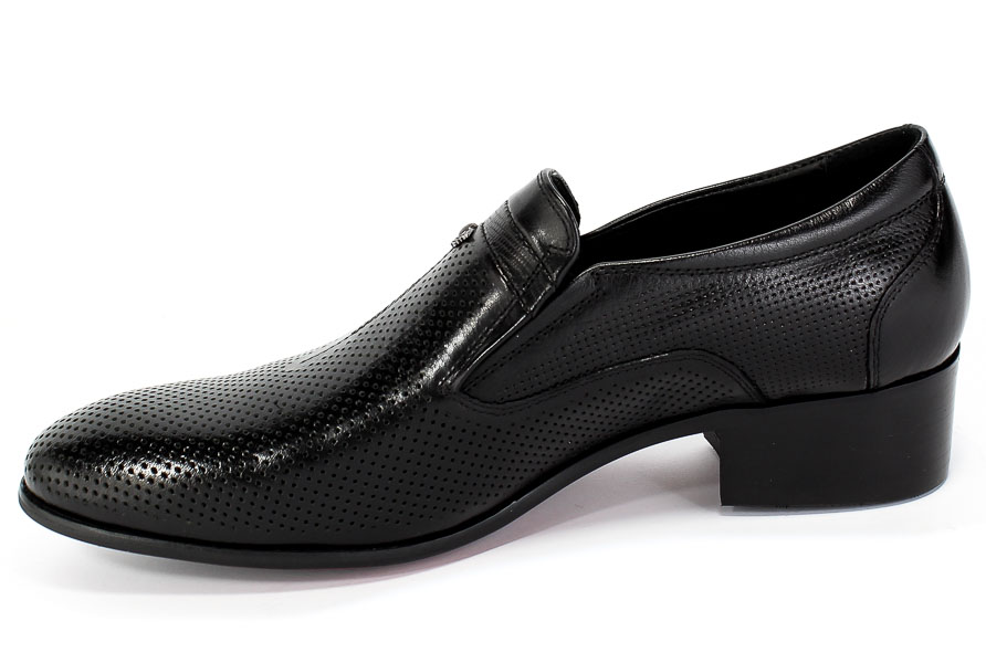 Półbuty Letnie Brooman John Doubare YGD-Z179-326-2 Black Czarny Skóra