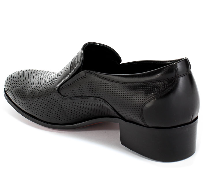 Półbuty Letnie Brooman John Doubare YGD-Z179-326-2 Black Czarny Skóra