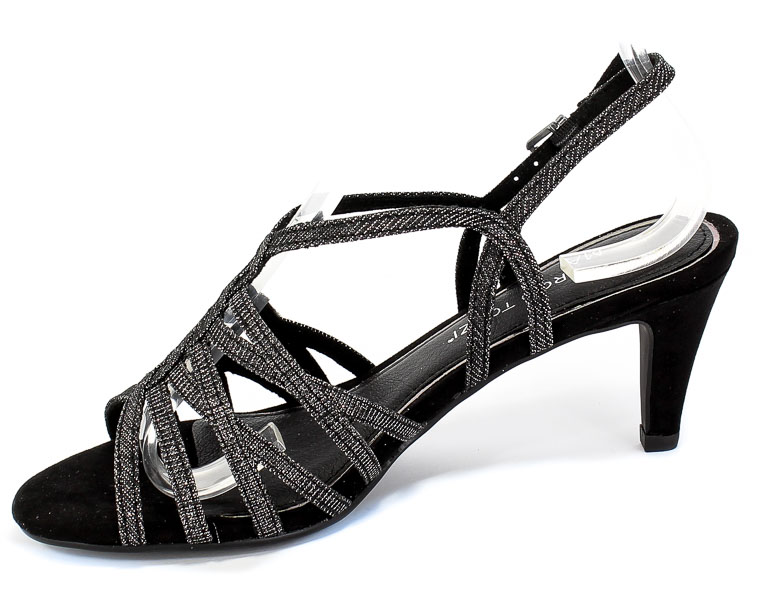 Sandały Marco Tozzi 2-28328-24 033 Black Metallic Czarny