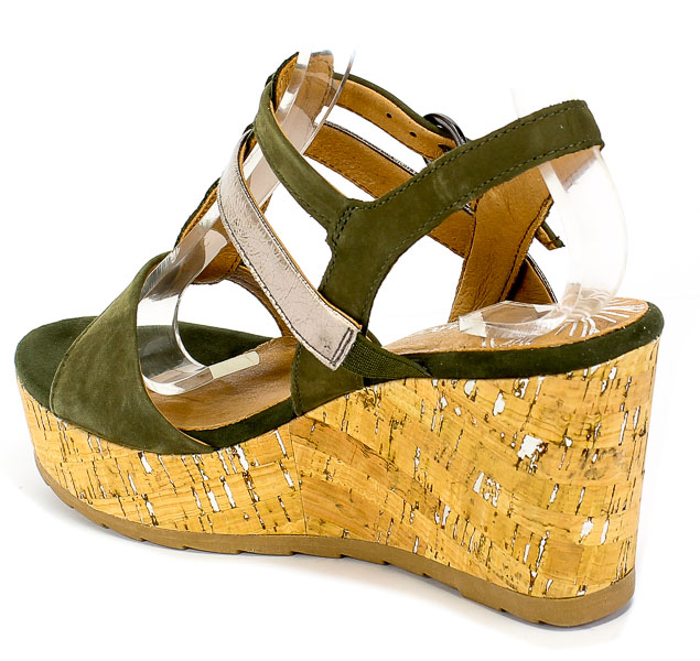 Sandały Marco Tozzi 2-28399-24 726 Khaki Comb Zielony Skóra