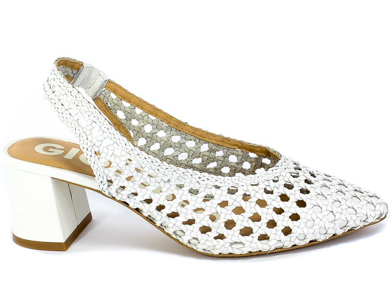 Sandały GiosEppo 58337 White Biały Skóra