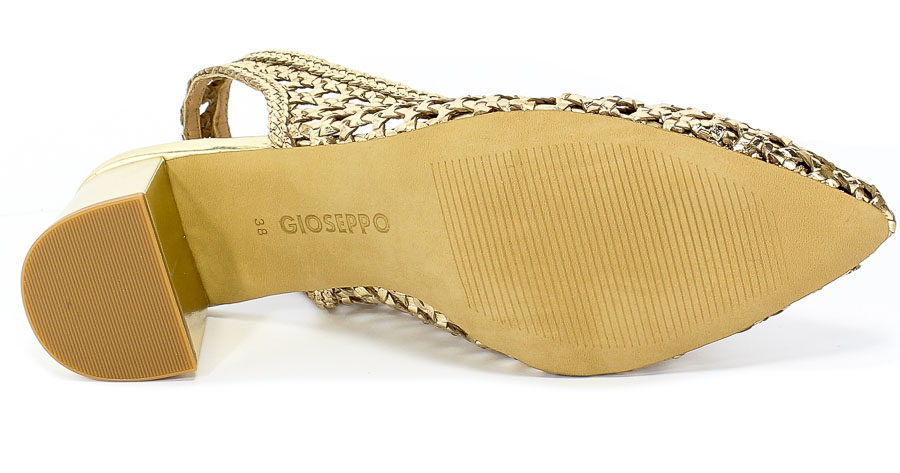 Sandały GiosEppo 58337 Gold Złoty Skóra