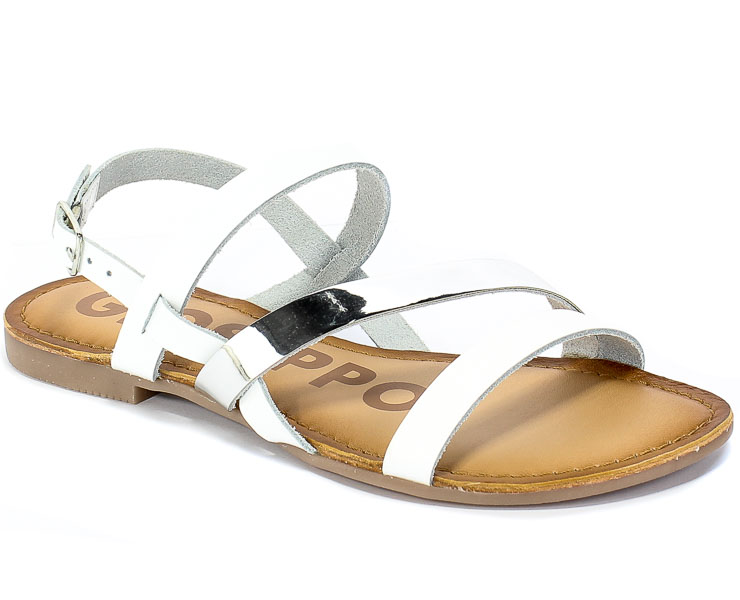 Sandały GiosEppo 59849 White Biały Skóra