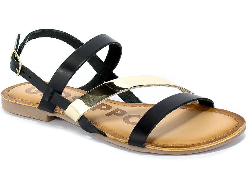 Sandały GiosEppo 59849 Black Czarny Skóra