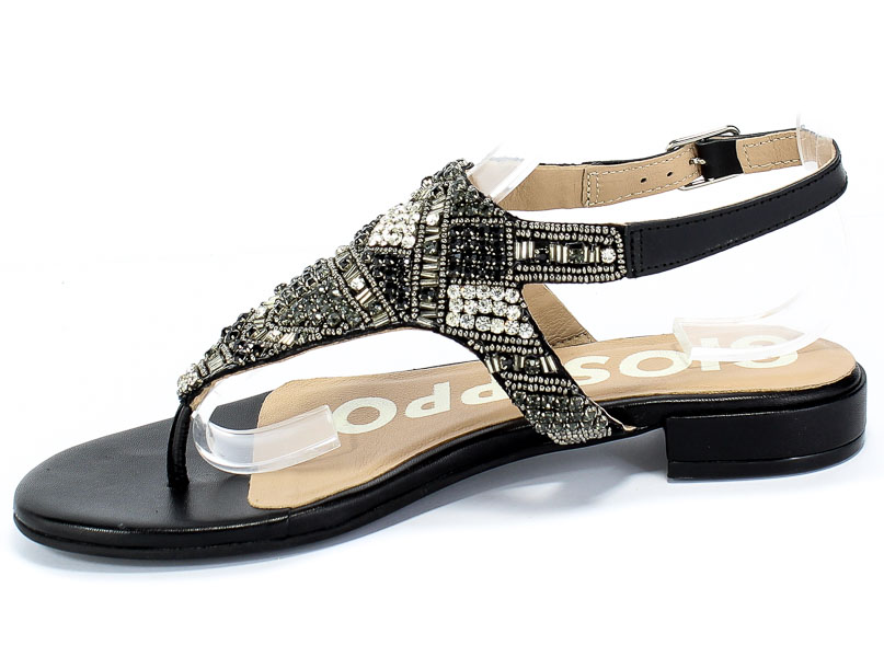 Sandały GiosEppo 59833 Black Czarny Skóra