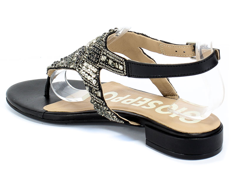 Sandały GiosEppo 59833 Black Czarny Skóra