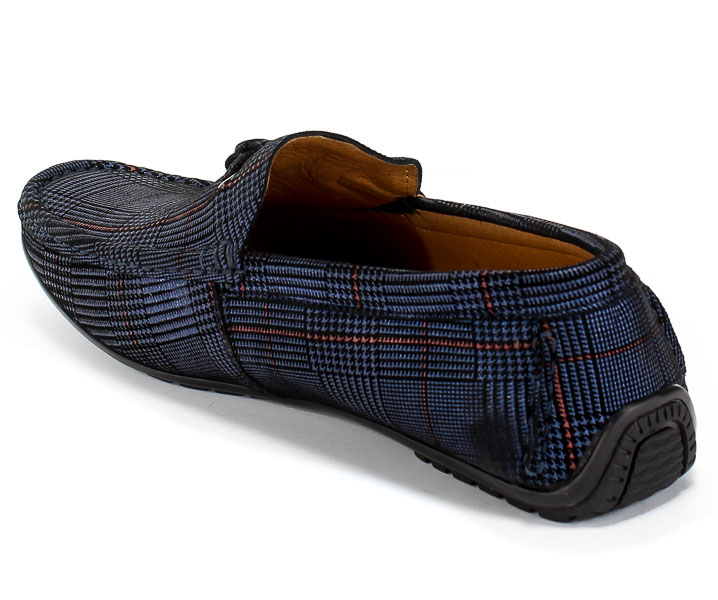 Mokasyny Brooman John Doubare 581A-48-H01 Blue Granatowy Skóra