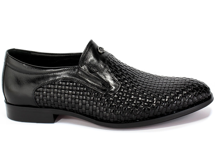 Półbuty Brooman John Doubare YGD-Z320-324-2 Black Czarny Skóra