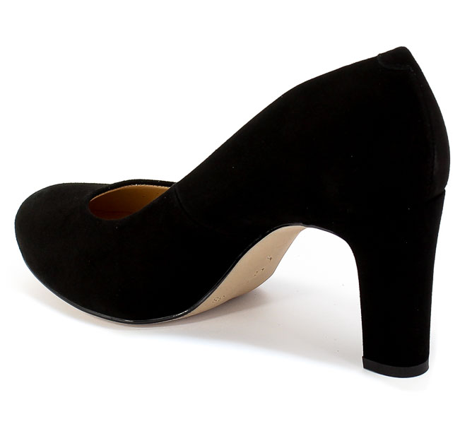 Czółenka Unisa Numis 20 Ks Black Kid Suede Czarny Skóra