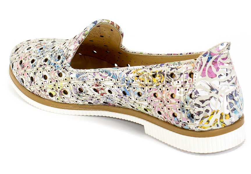 Lordsy Letnie Artiker 46C0450 Silver White Skóra