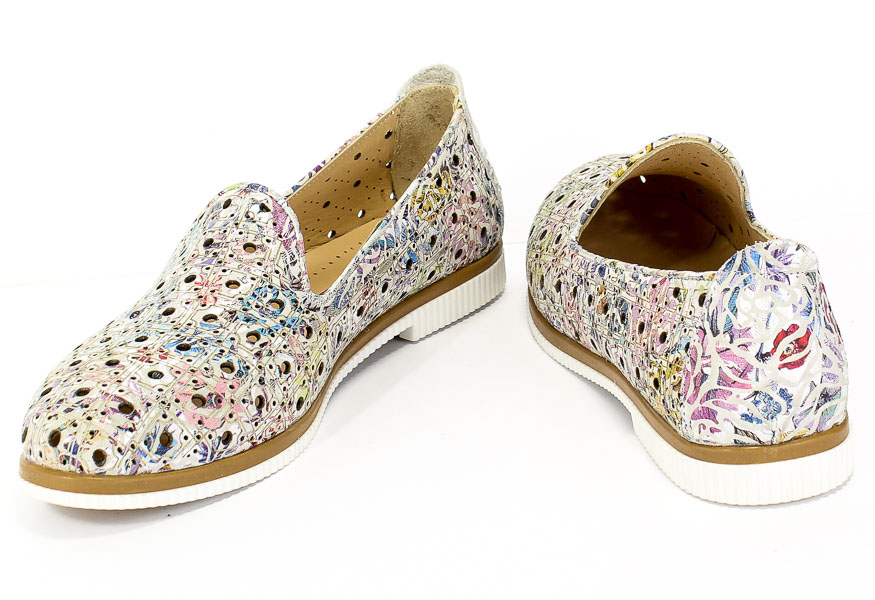 Lordsy Letnie Artiker 46C0450 Silver White Skóra