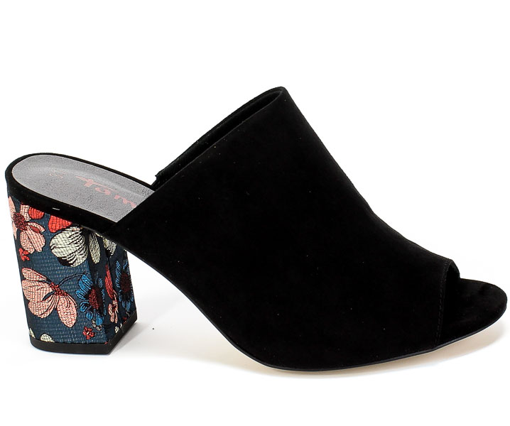 Klapki Tamaris 1-27278-24 074 Black Flower Czarny