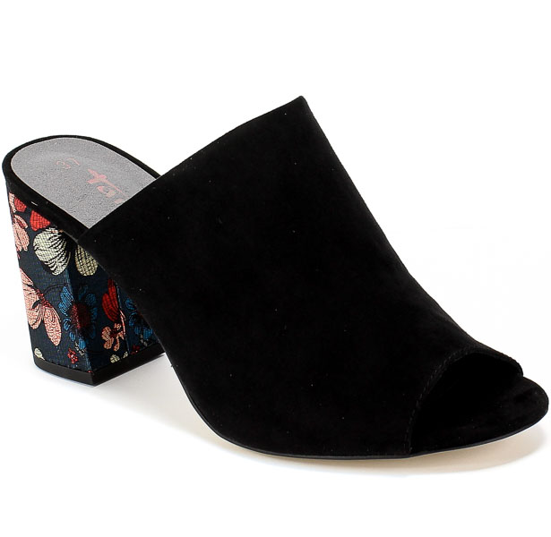 Klapki Tamaris 1-27278-24 074 Black Flower Czarny