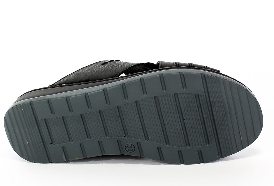 Klapki Caprice 9-27150-24 022 Black Nappa Czarny Skóra