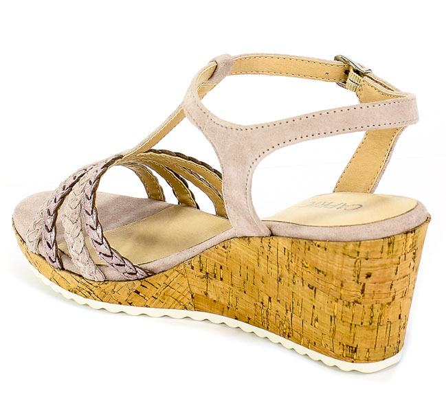 Sandały Caprice 9-28704-24 594 Soft Pink Comb Róż Skóra