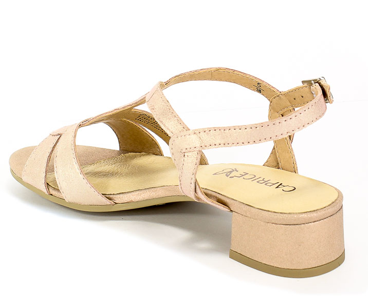 Sandały Caprice 9-28201-24 510 Rose Metallic Róż Skóra
