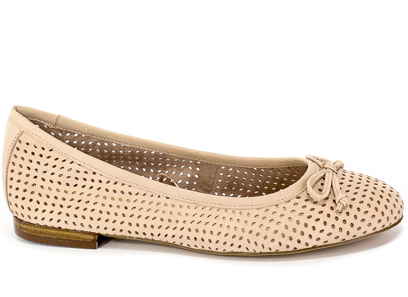 Baleriny Letnie Caprice 9-22101-24 541 Rose Nubuc Róż Skóra