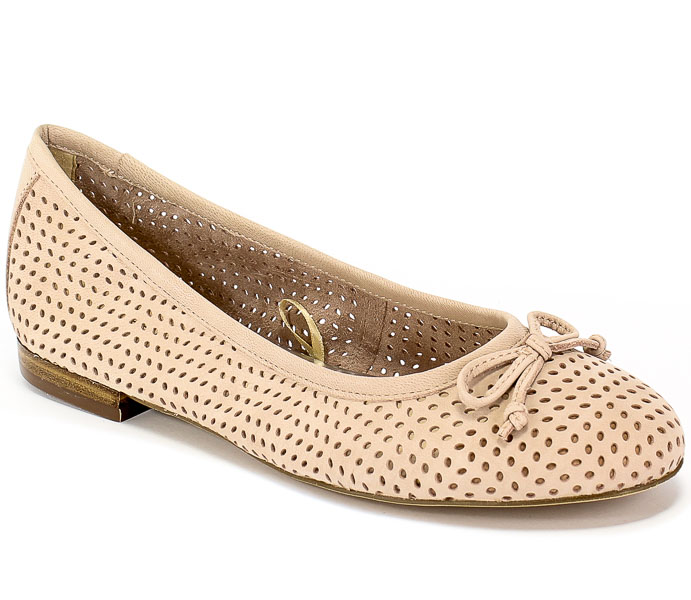 Baleriny Letnie Caprice 9-22101-24 541 Rose Nubuc Róż Skóra