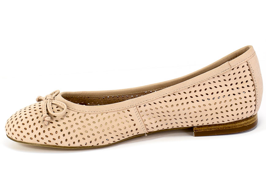 Baleriny Letnie Caprice 9-22101-24 541 Rose Nubuc Róż Skóra