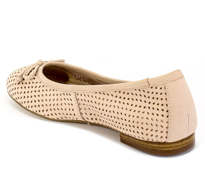Baleriny Letnie Caprice 9-22101-24 541 Rose Nubuc Róż Skóra