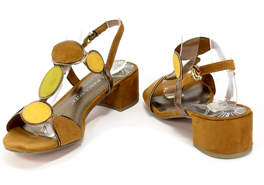 Sandały Marco Tozzi 2-28230-34 392 Cognac Comb Brąz