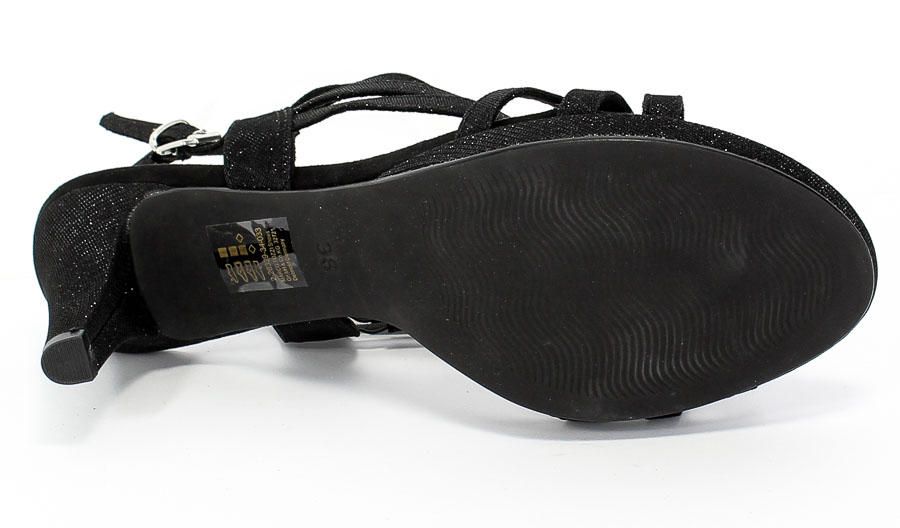 Sandały Marco Tozzi 2-28329-34 033 Black Metallic Czarny