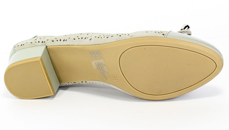 Czółenka Letnie Caprice 9-22501-24 208 Lt Grey Comb Szary Skóra