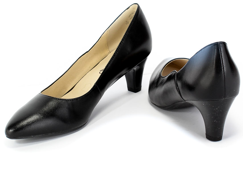 Czółenka Caprice 9-22401-24 022 Black Nappa Czarny Skóra