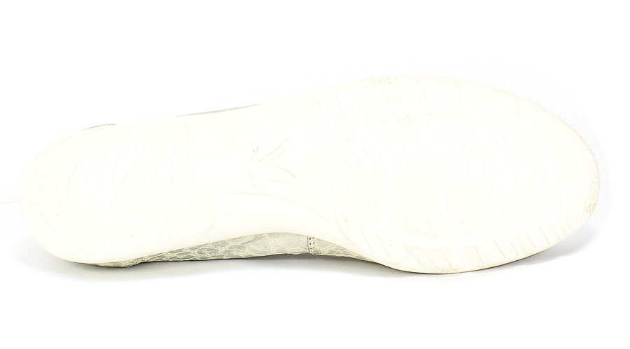 Baleriny Caprice 9-22150-24 184 Offwhite Jagua Srebro Skóra