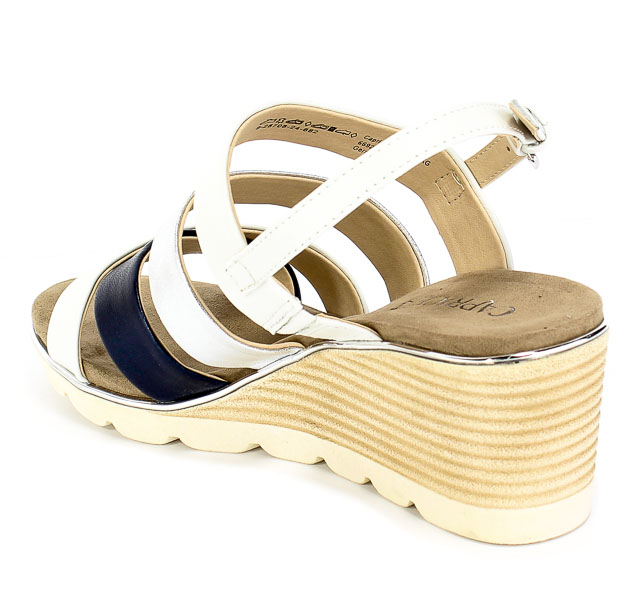 Sandały Caprice 9-28708-24 882 Navy Comb Skóra
