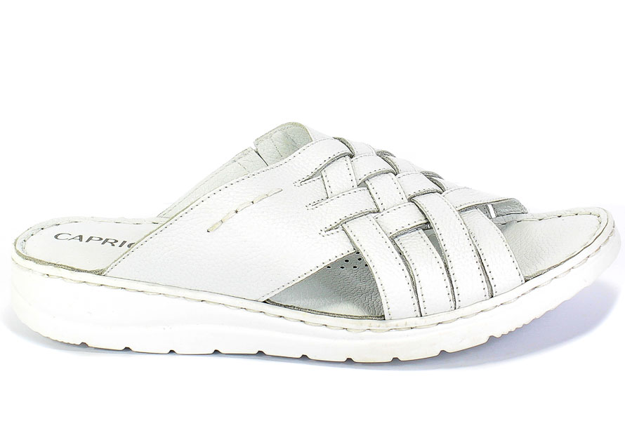 Klapki Caprice 9-27150-24 102 White Nappa Skóra