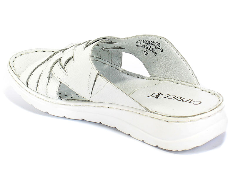 Klapki Caprice 9-27150-24 102 White Nappa Skóra