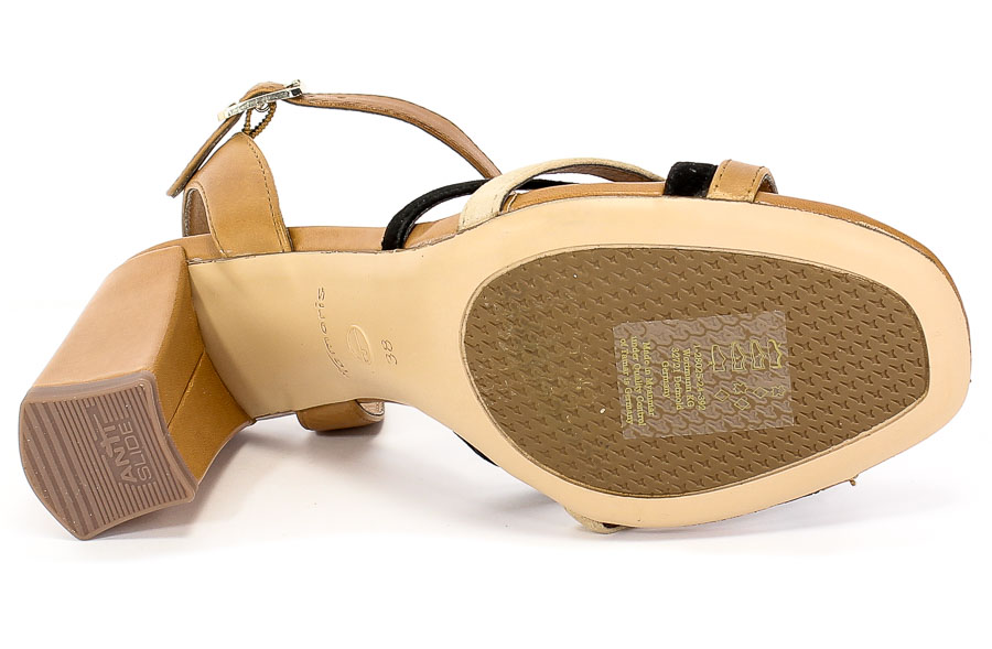 Sandały Tamaris 1-28025-24 392 Cognac Comb Brąz Skóra