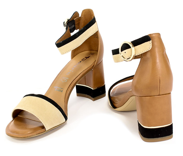 Sandały Tamaris 1-28379-24 392 Cognac Comb Skóra