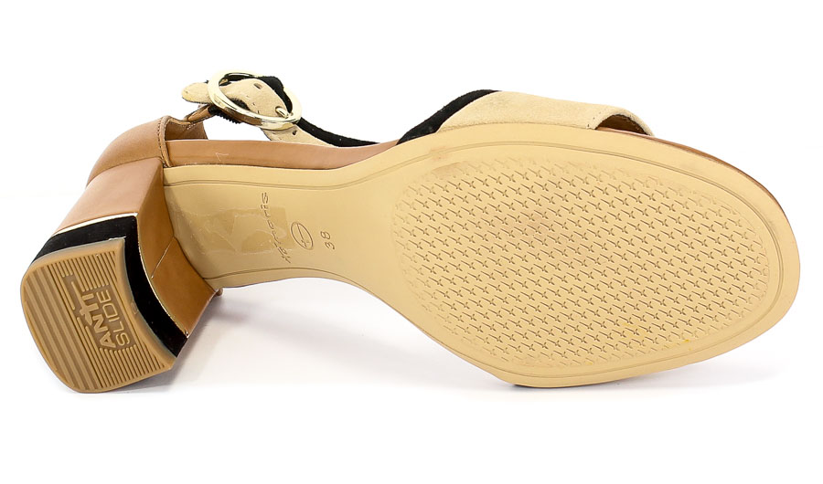 Sandały Tamaris 1-28379-24 392 Cognac Comb Skóra