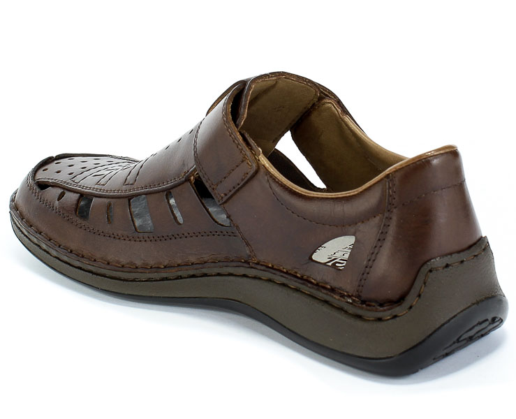 Półbuty Letnie Rieker 05296-25 Brown Brąz Skóra