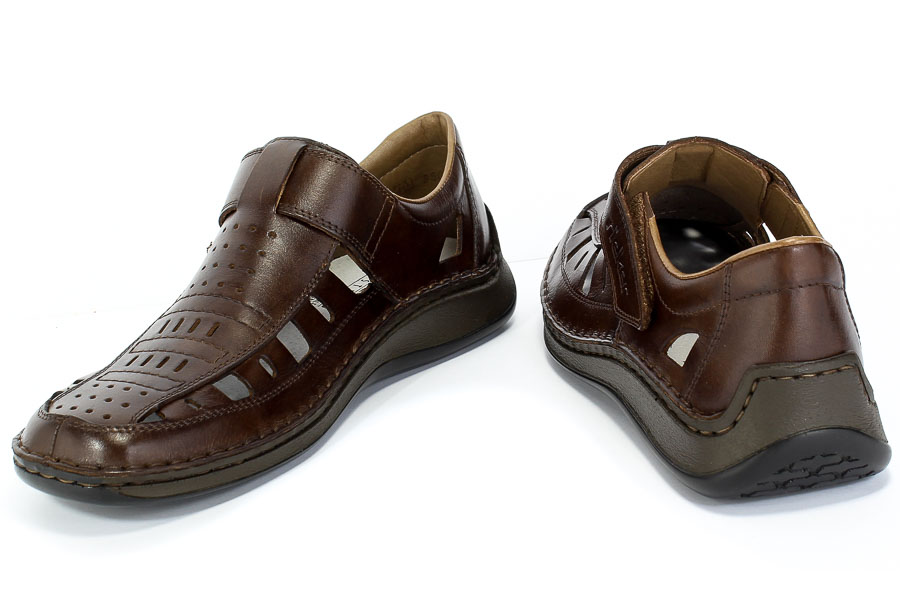 Półbuty Letnie Rieker 05296-25 Brown Brąz Skóra