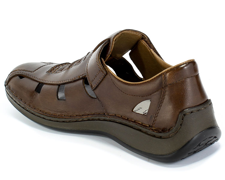 Półbuty Letnie Rieker 05283-25 Brown Brązowy Skóra