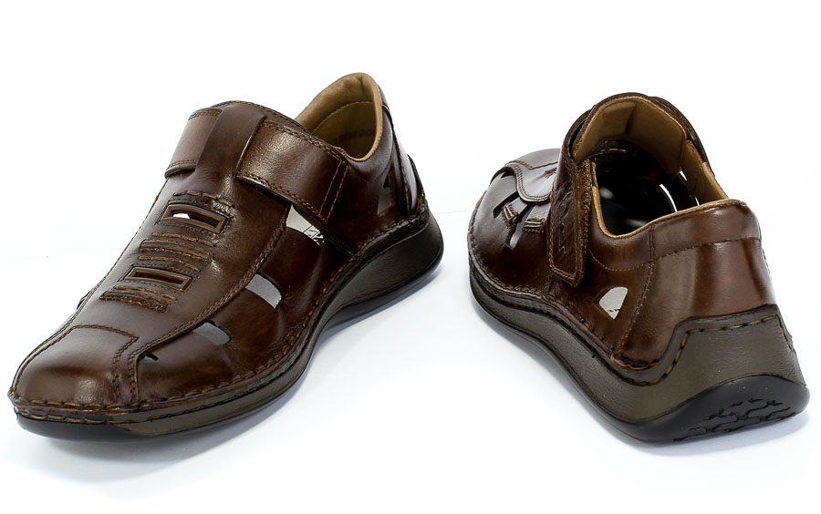 Półbuty Letnie Rieker 05283-25 Brown Brązowy Skóra