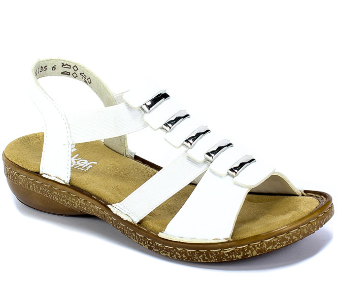 Sandały Rieker 62850-80 Weiss Biały