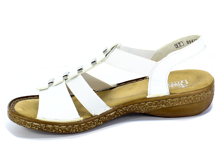 Sandały Rieker 62850-80 Weiss Biały